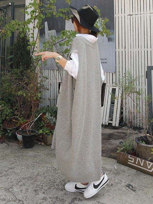 Vintage Knit Sleeveless Sweater Dress