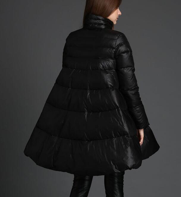 A-Line Women Winter Puffer Coat,Warm Thick 90% Duck Down Coat