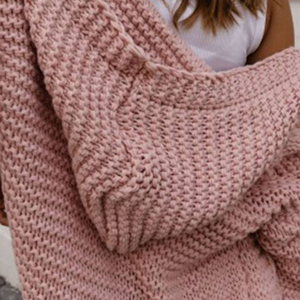 Regular Thick Wrapped Hooded Women's Sweater