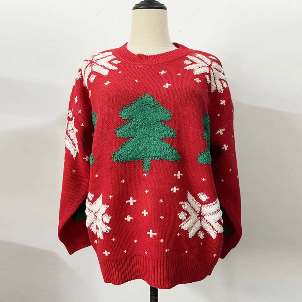 Christmas Sweaters Sale - Patchwork Thick Loose Women's Sweater