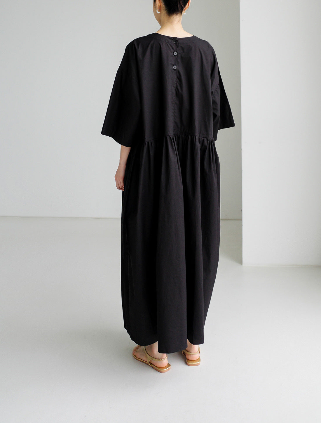 Urban Style Bow Lace-Up Midi Dress