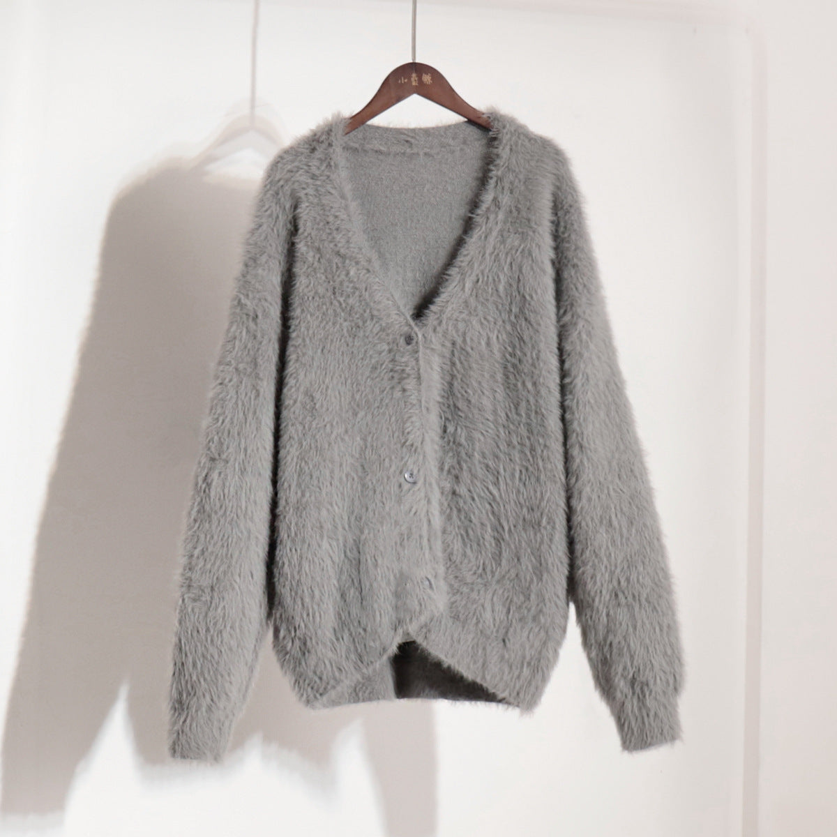 Mink-Like Knitted Sweater Cardigan Autumn And Winter Lazy