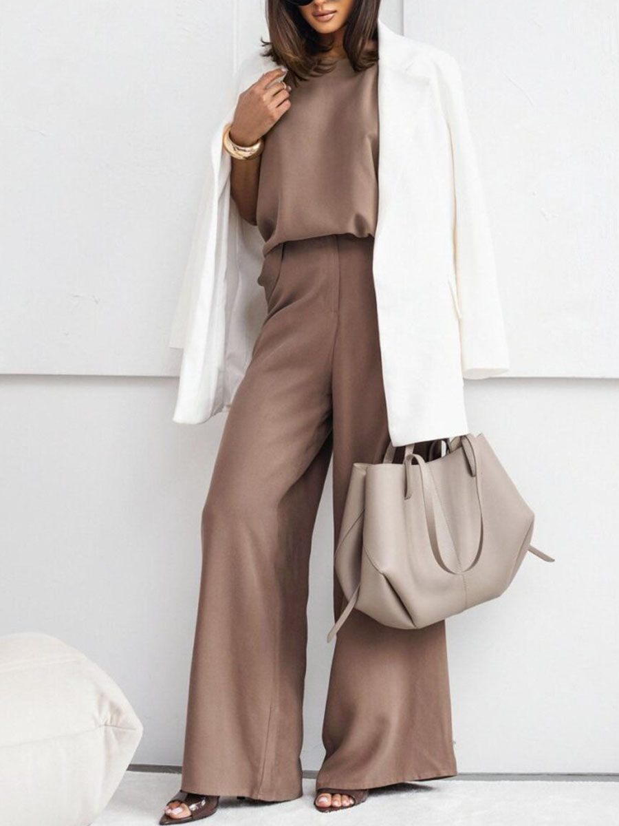 Casual sleeveless two-piece set