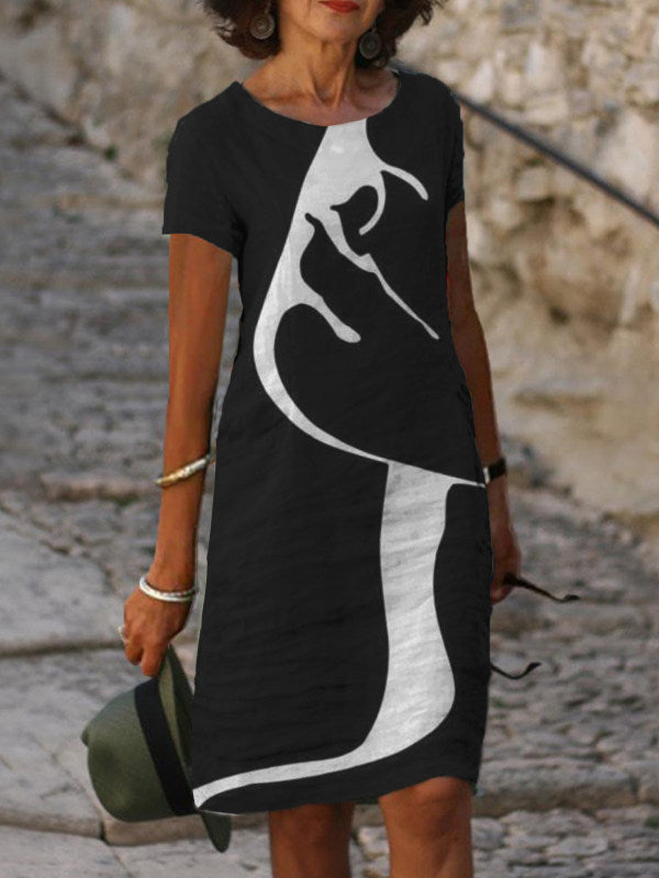 Women's Casual Loose Print Dress