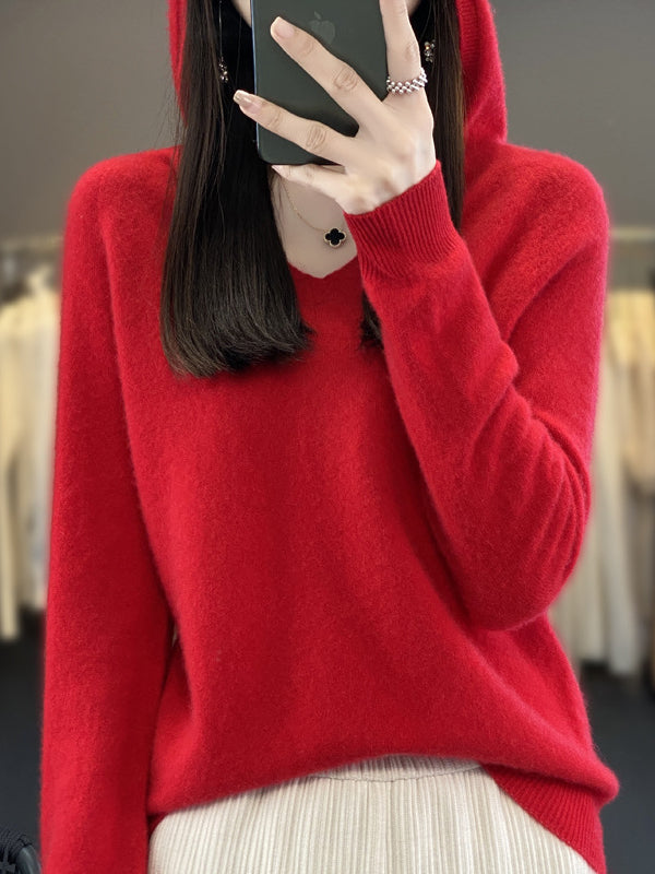 Literary Cashmere Hooded Sweatshirt