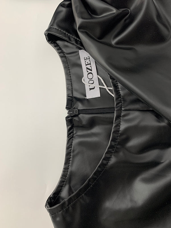 Long Sleeves Solid Color Split-Joint Round-Neck Inner Shirts + A-Line Bowknot Midi Dresses Two Pieces Set