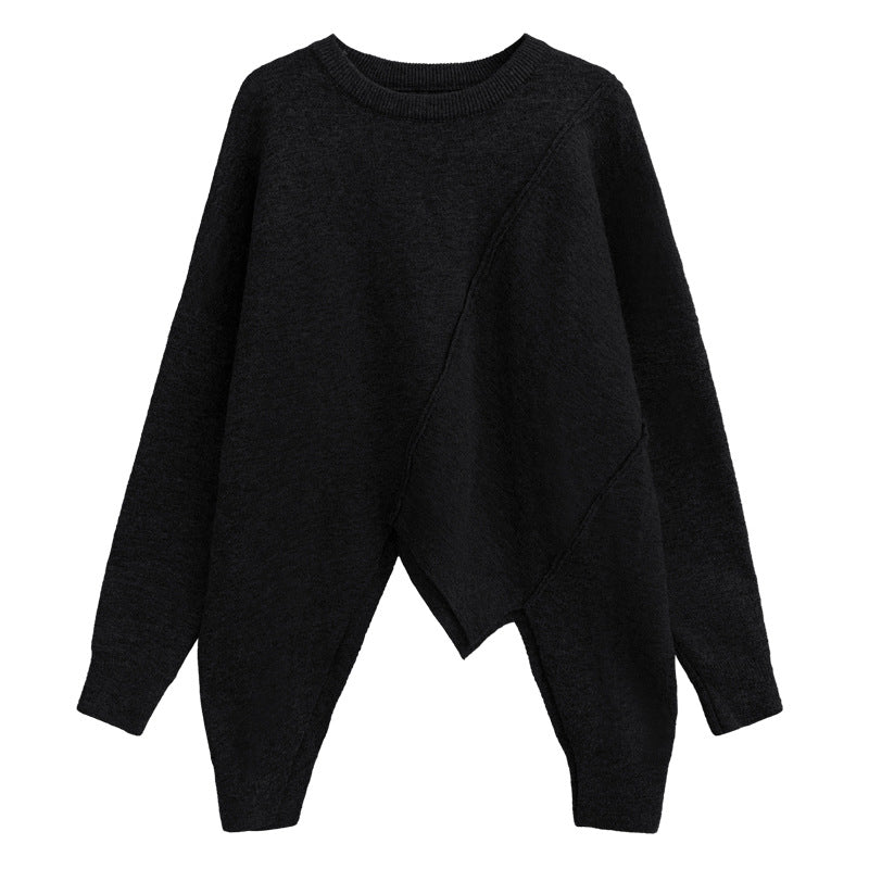 Irregular Knit Long Sleeve Sweater
