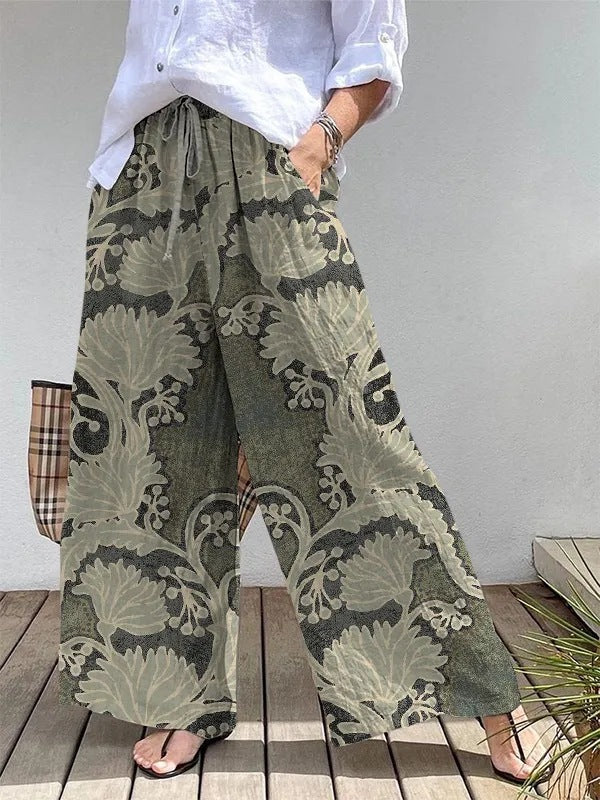 Comfort Loose Printed Trousers
