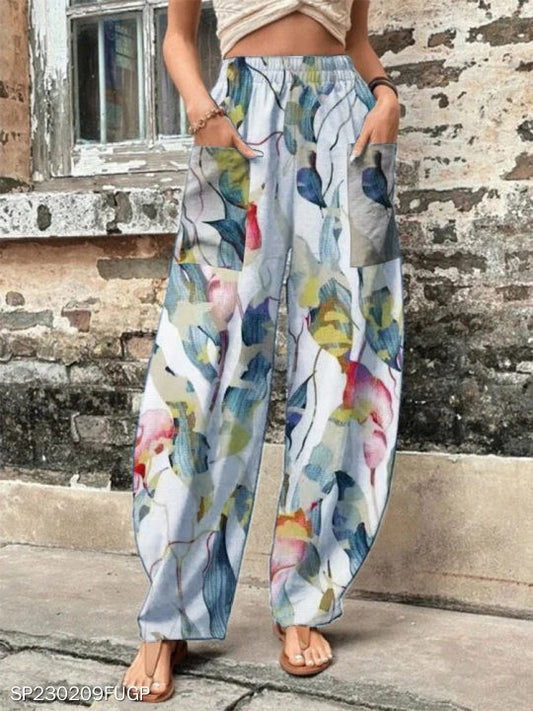 Comfort Loose Printed Trousers