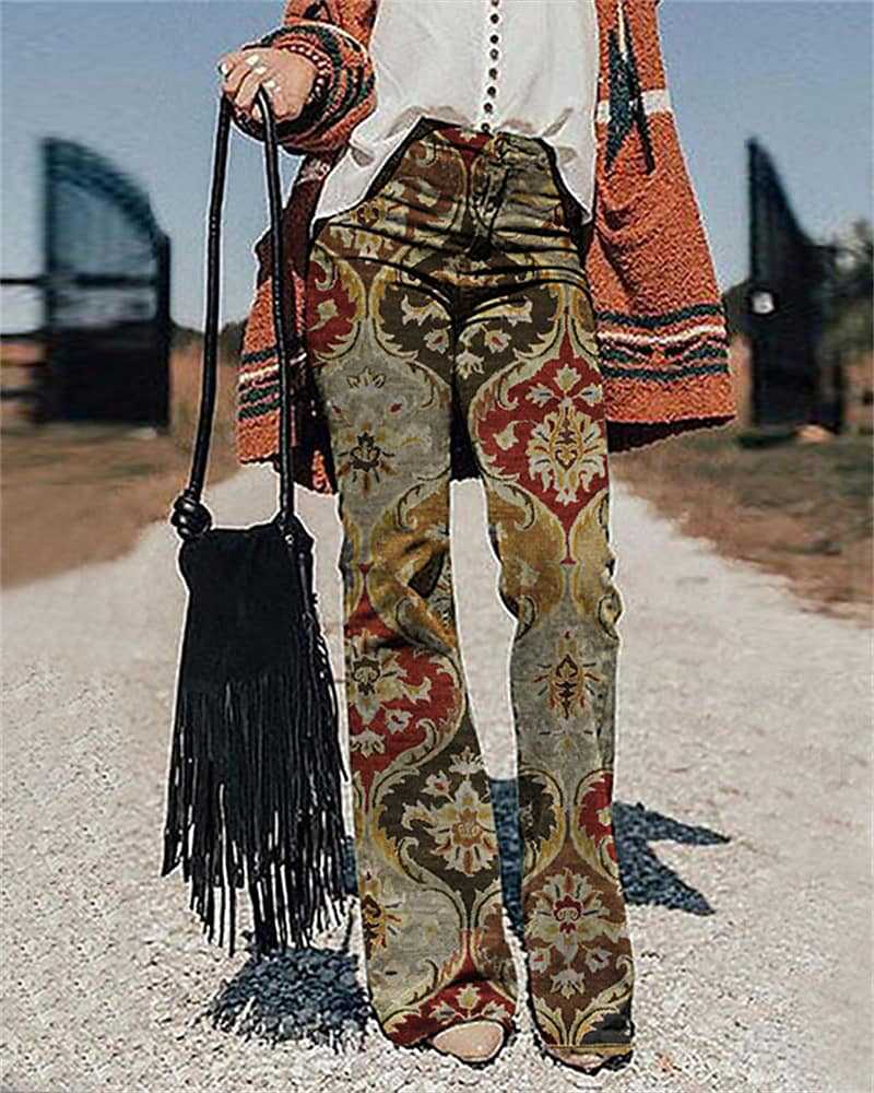 Women's Vintage Pattern Trousers