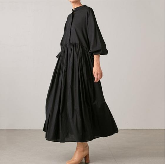 Casual Pleated Bat Sleeve Midi Dress