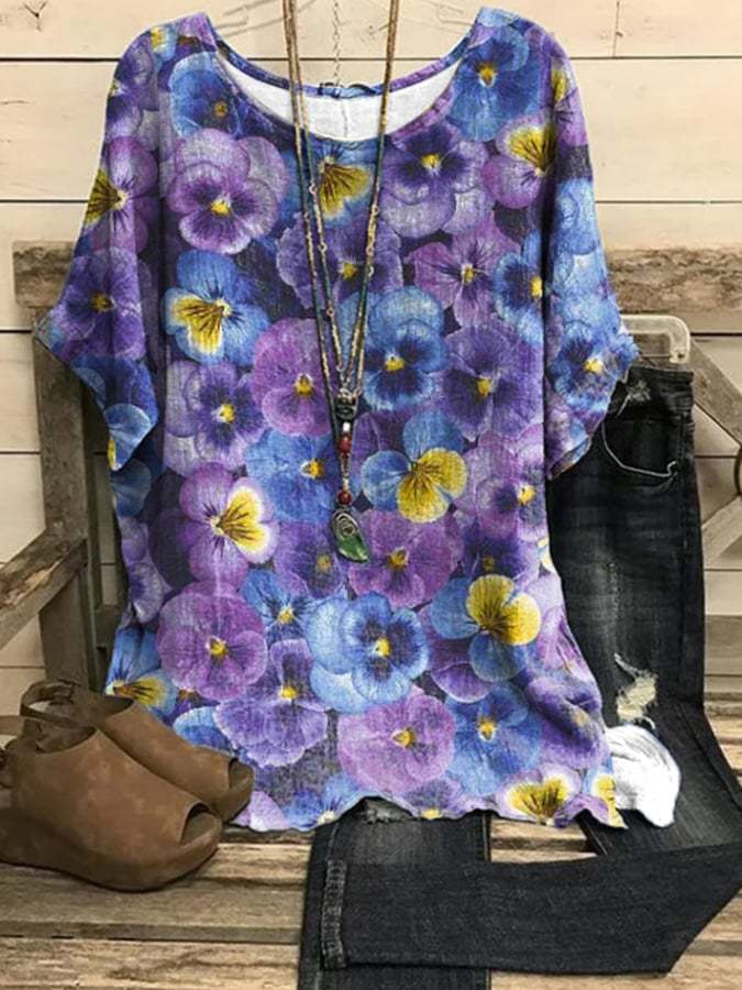 Women's Elegant Printed Loose Shirt