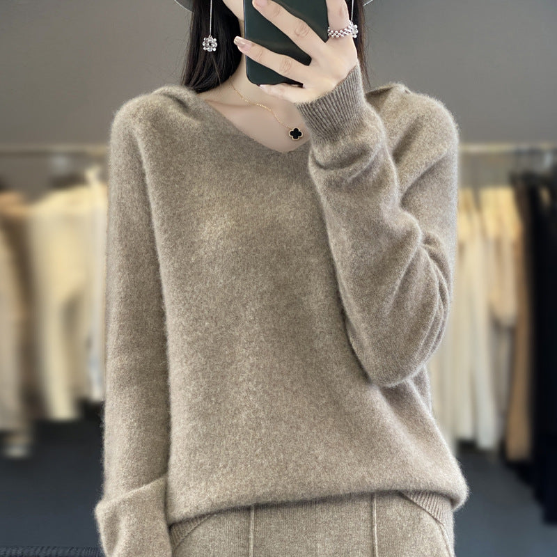 Literary Cashmere Hooded Sweatshirt