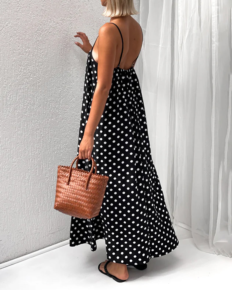 Leisure Wave Point Sling Dress