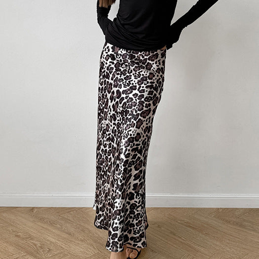 Stylish Leopard Printed Maxi Skirt