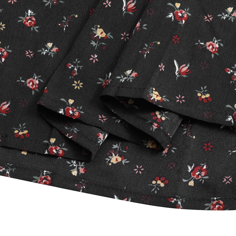 Bohemia Printed Long Sleeve V-Neck Maxi Dress