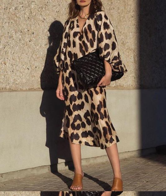Wild Woman Leopard Prints Maxi Dress