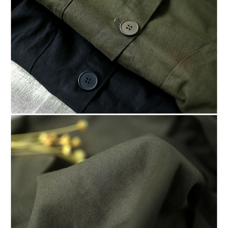 Cool Solid Color Hooded Long Windbreaker Coat