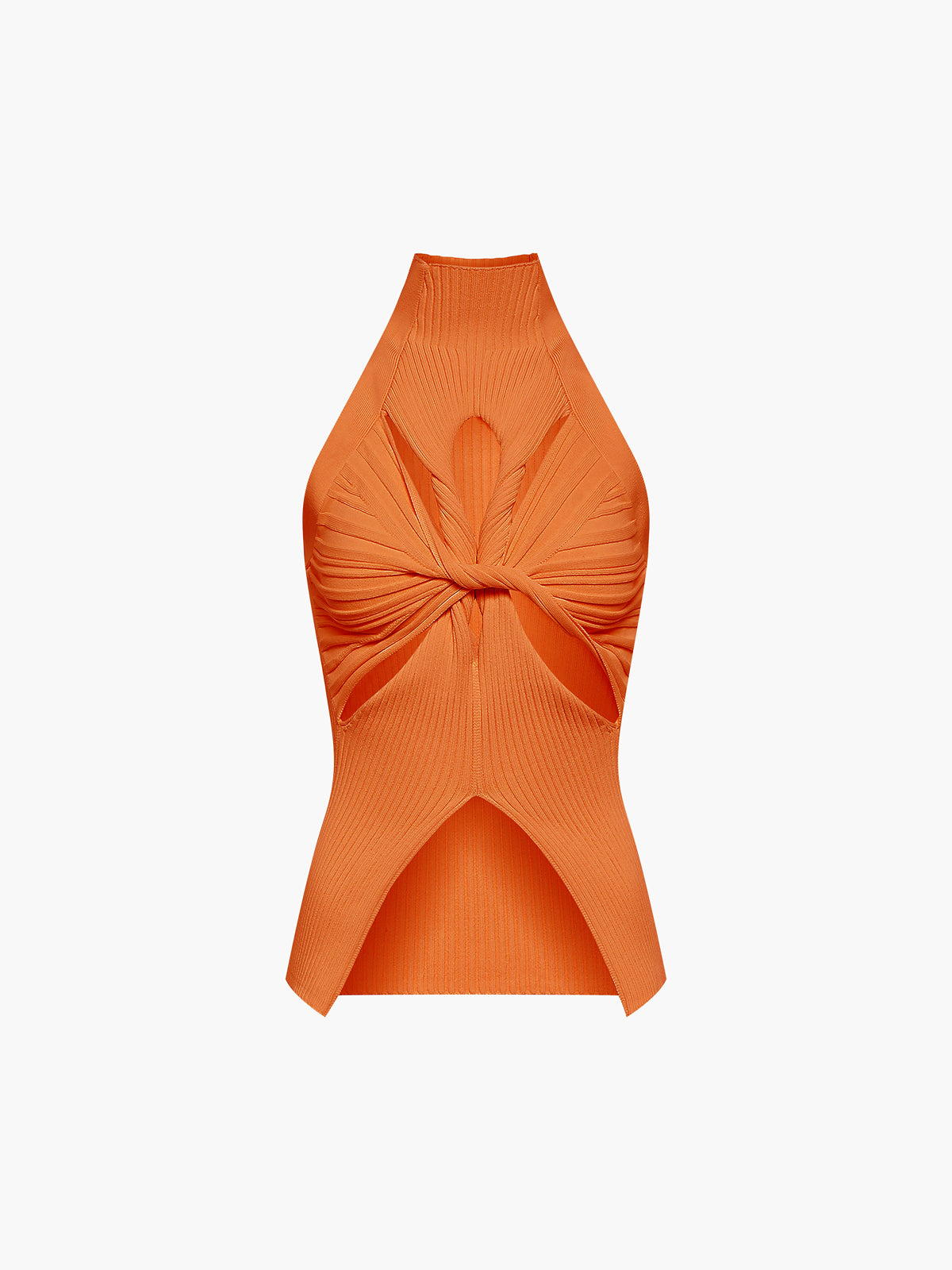 Twist Cutout Mockneck Rib Top