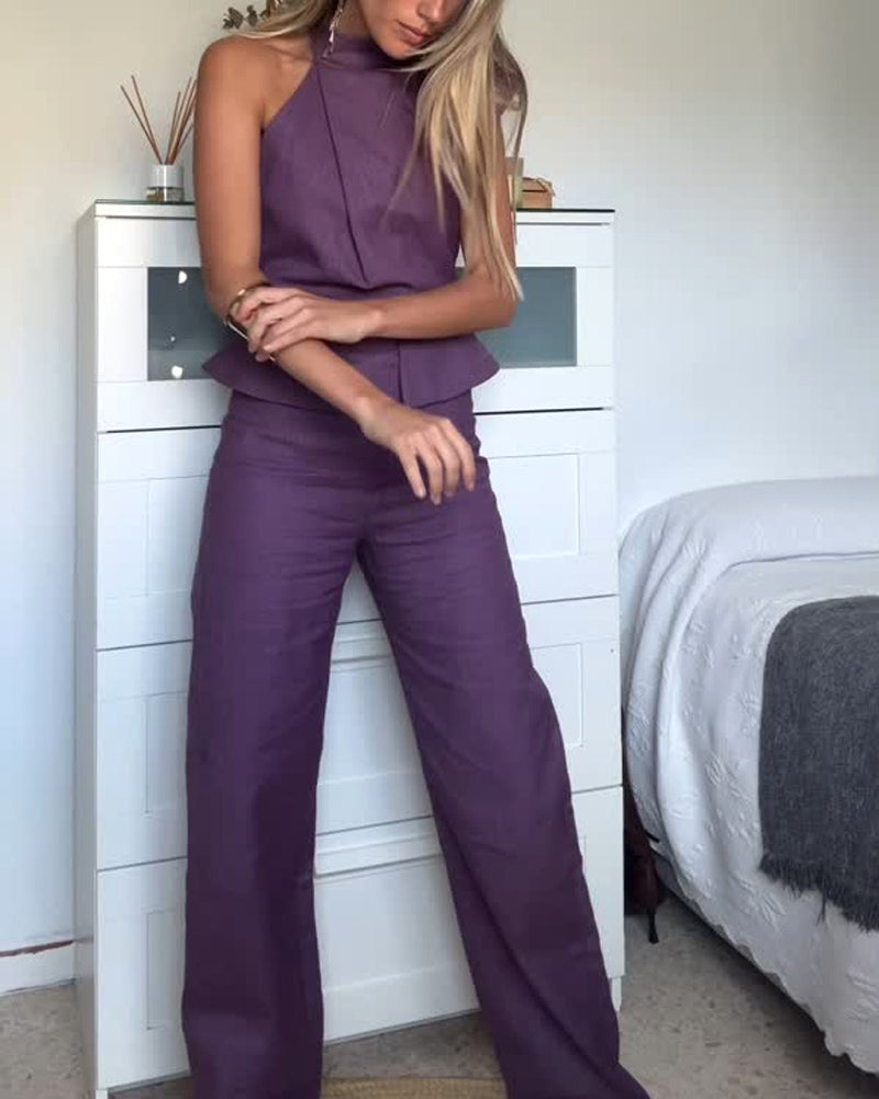 Fashion Design Sense Single Sleeve Pants