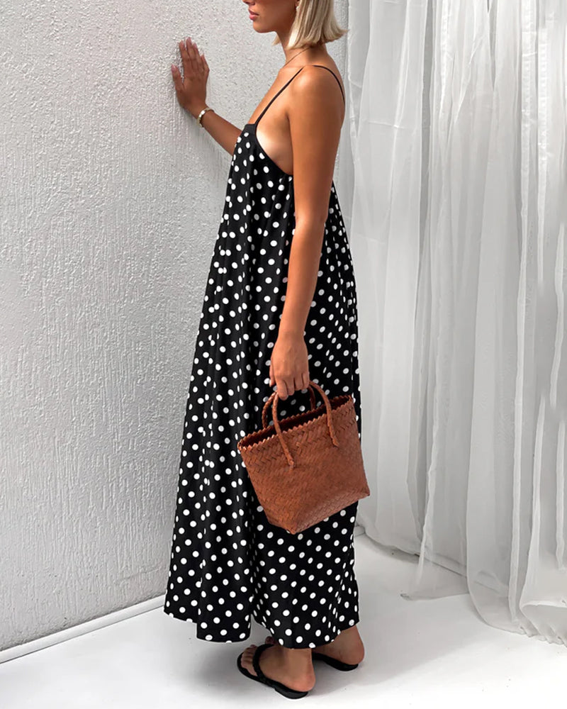 Leisure Wave Point Sling Dress