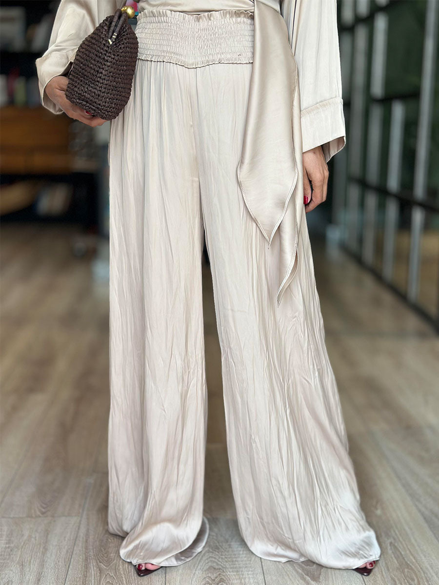 Lace-up comfort two-piece set