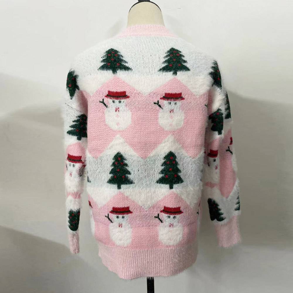 Merry Christmas Sweaters | Patchwork Thick Long Sleeve Women's Sweater