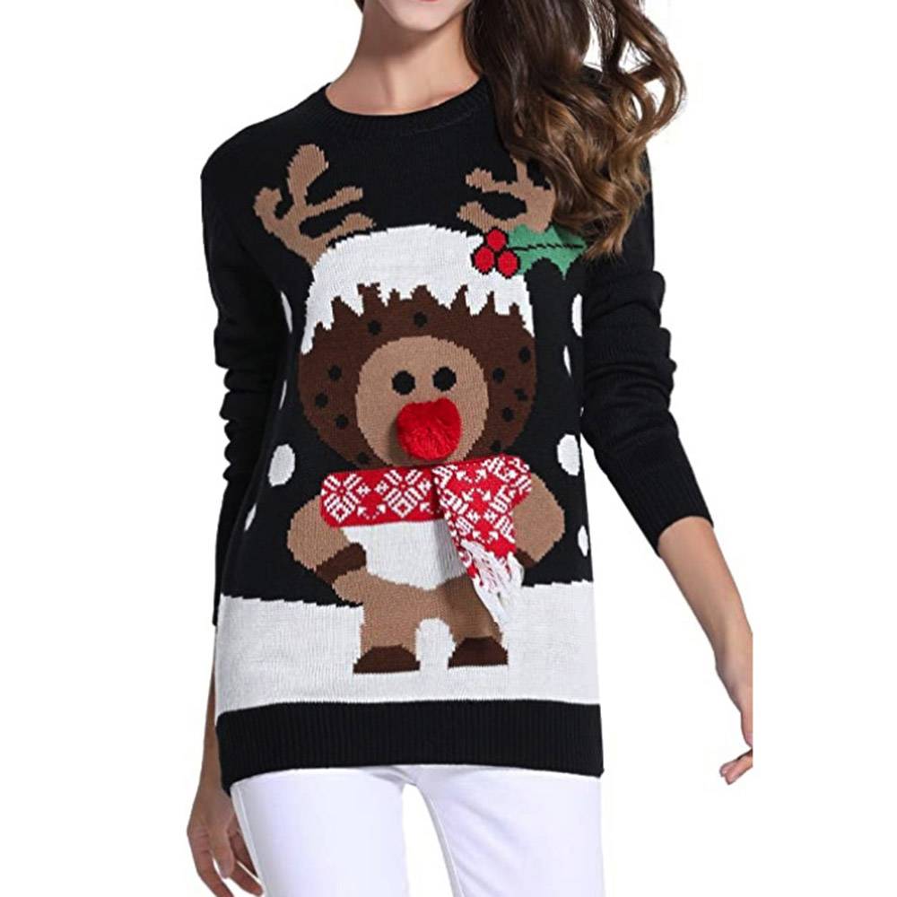 Merry Christmas Sweater | Regular Mid-Length Women's Sweater