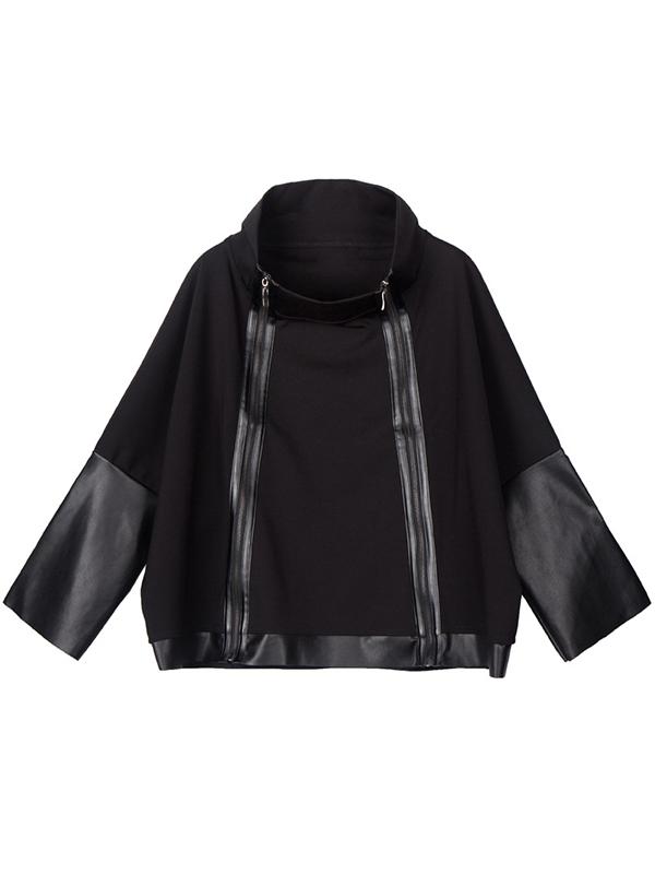 Loose Double Zipper Long Sleeves Sweatshirt