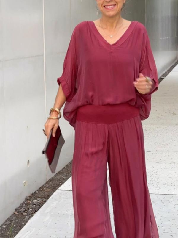 Casual Elegant Chiffon Suit