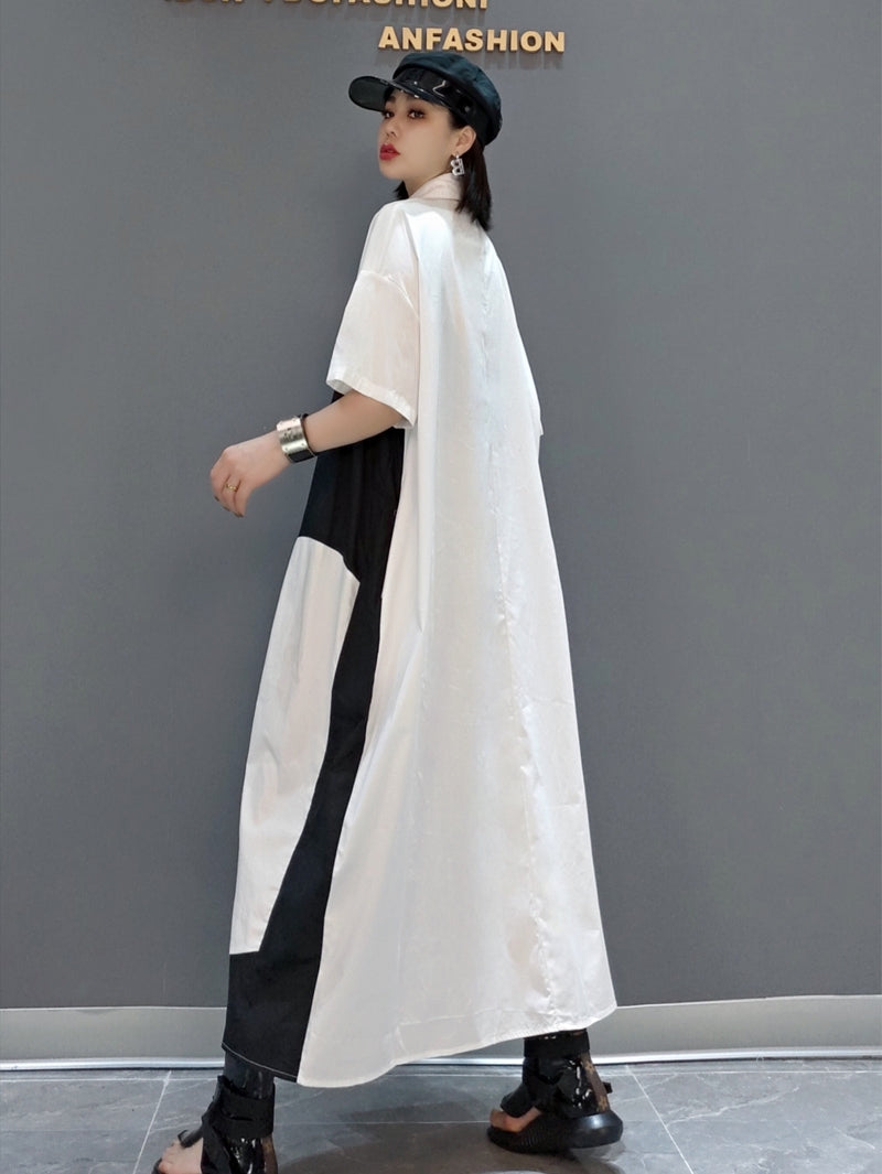 Personalized Colorblocked Short Sleeve Maxi Dress