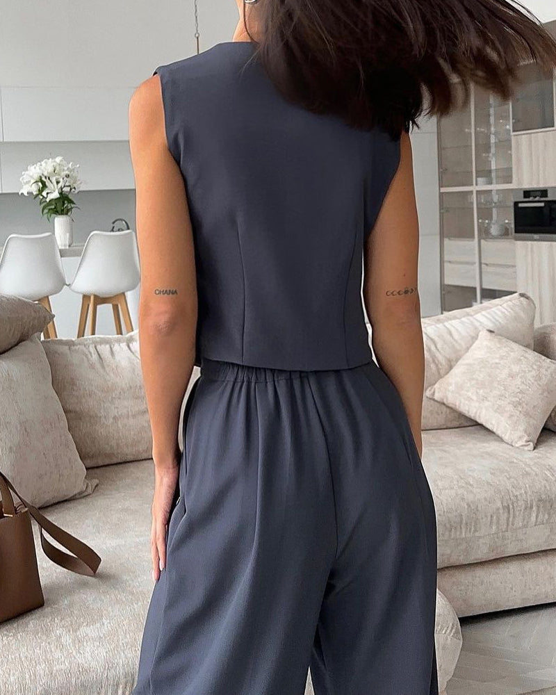 Casual Suit and Trousers Three Piece Set