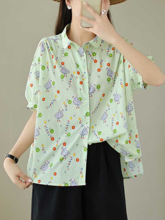 Thin Printed Short Sleeve Shirt