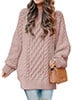 Oversized Sweaters for Women Cable Knit Chunky Pullover Sweater