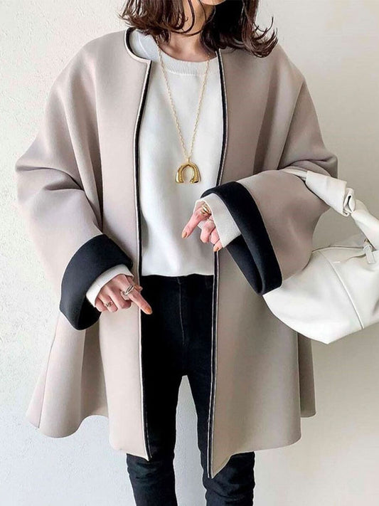 Simple Thickened Long Sleeve Coat