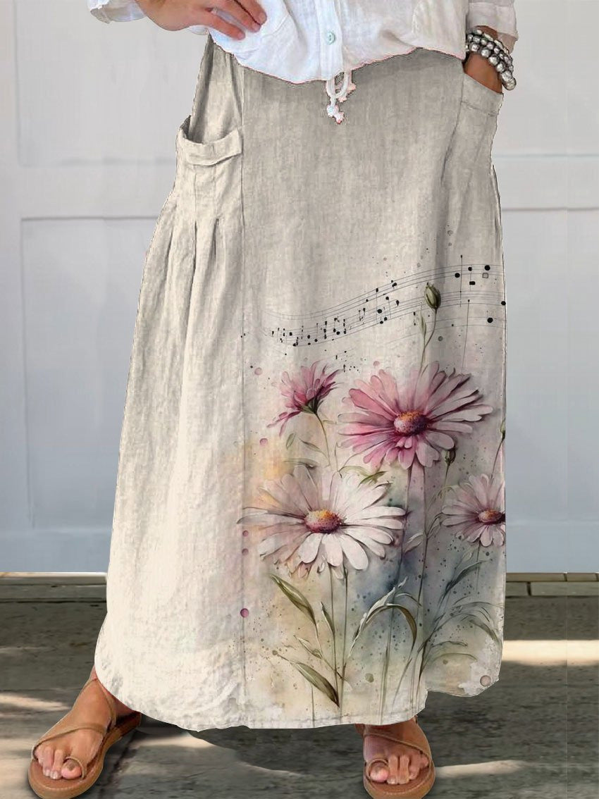Women's Printed Vintage Skirt