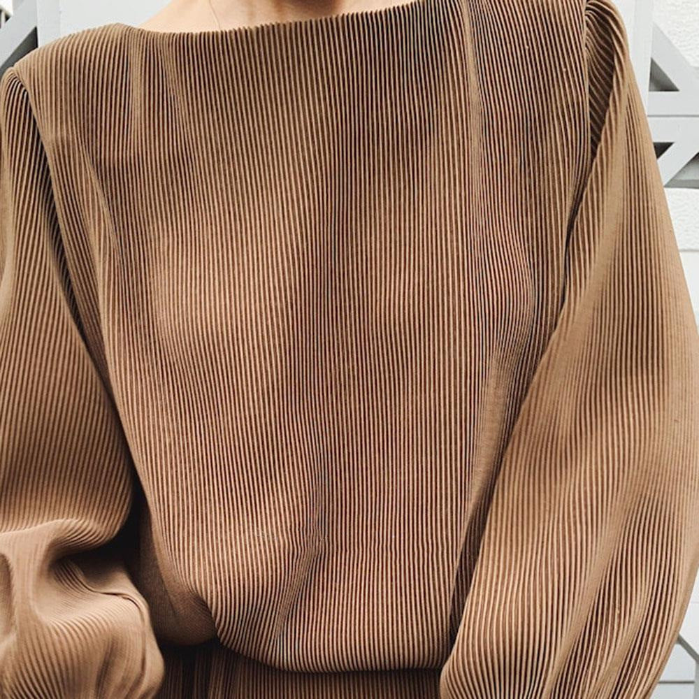 Literary Solid Color Flared Sleeve Maxi Dress