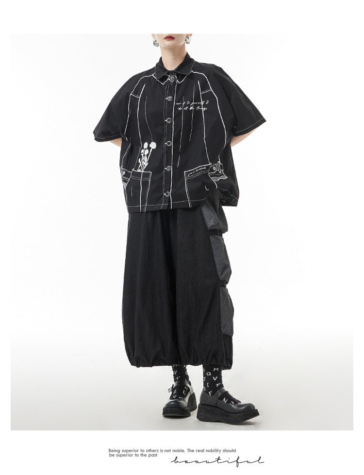 Casual Printed Short Sleeve Shirt