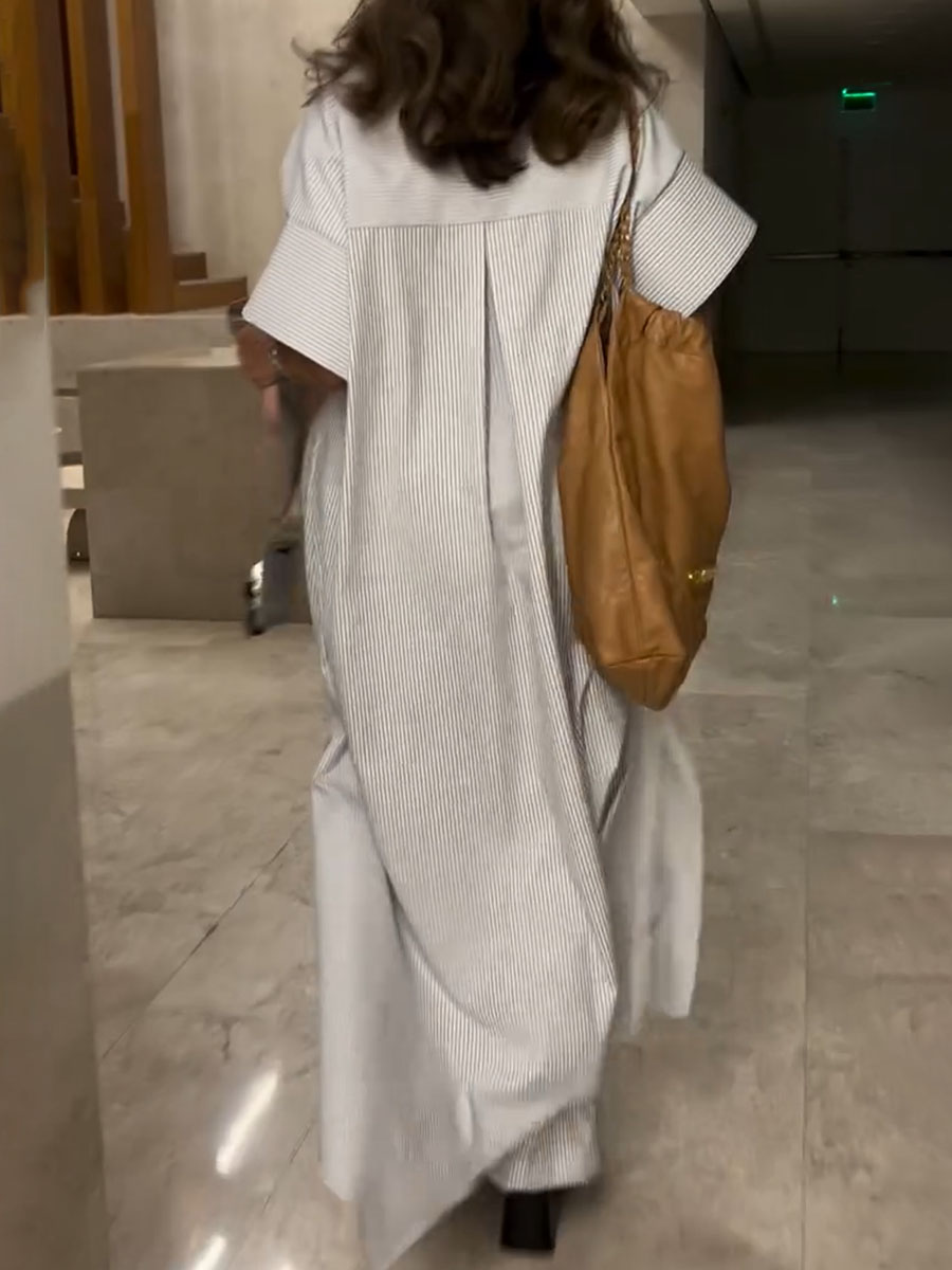 Striped loose two-piece set