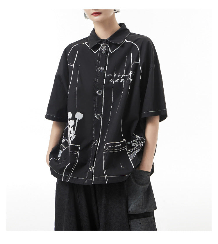 Casual Printed Short Sleeve Shirt