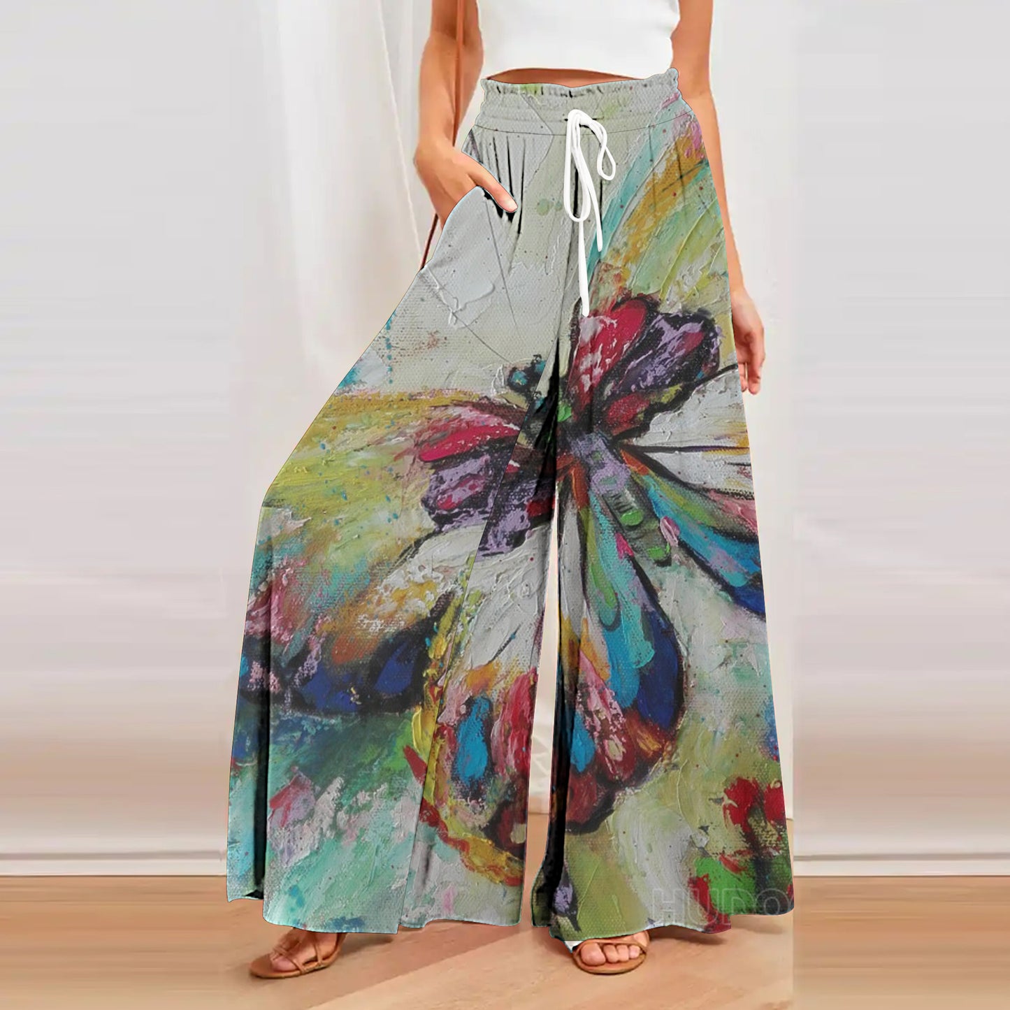 Women's Loose Printed Trousers