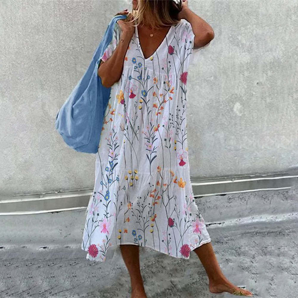 Women's Casual Loose Printed Dress