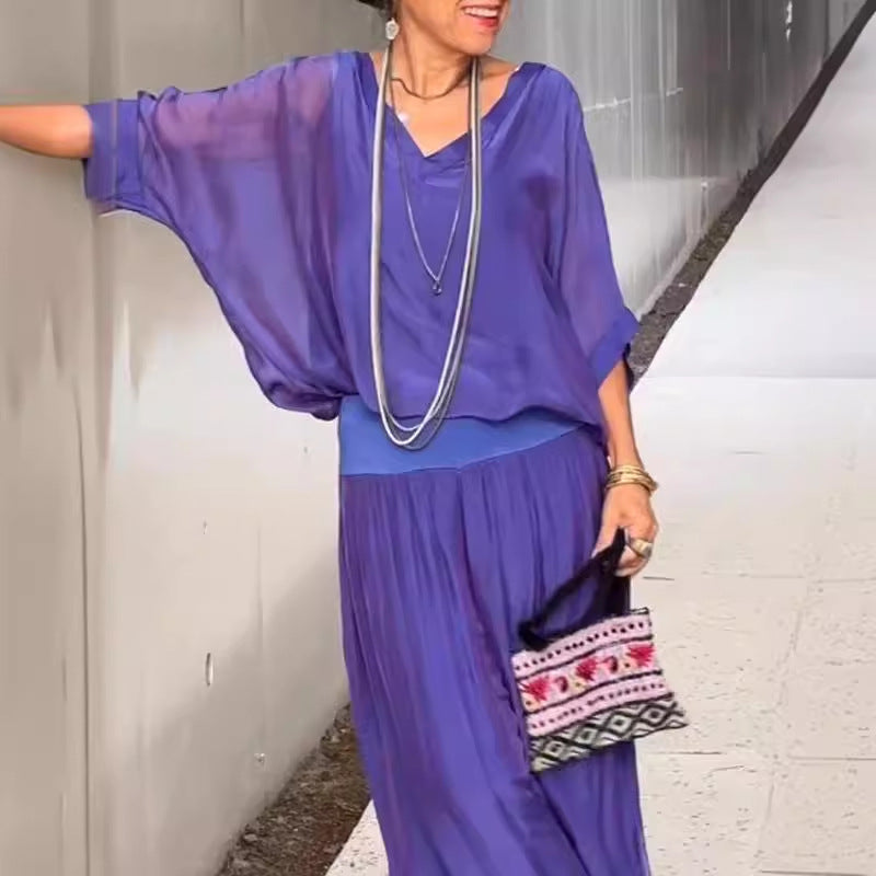 Casual Elegant Chiffon Suit