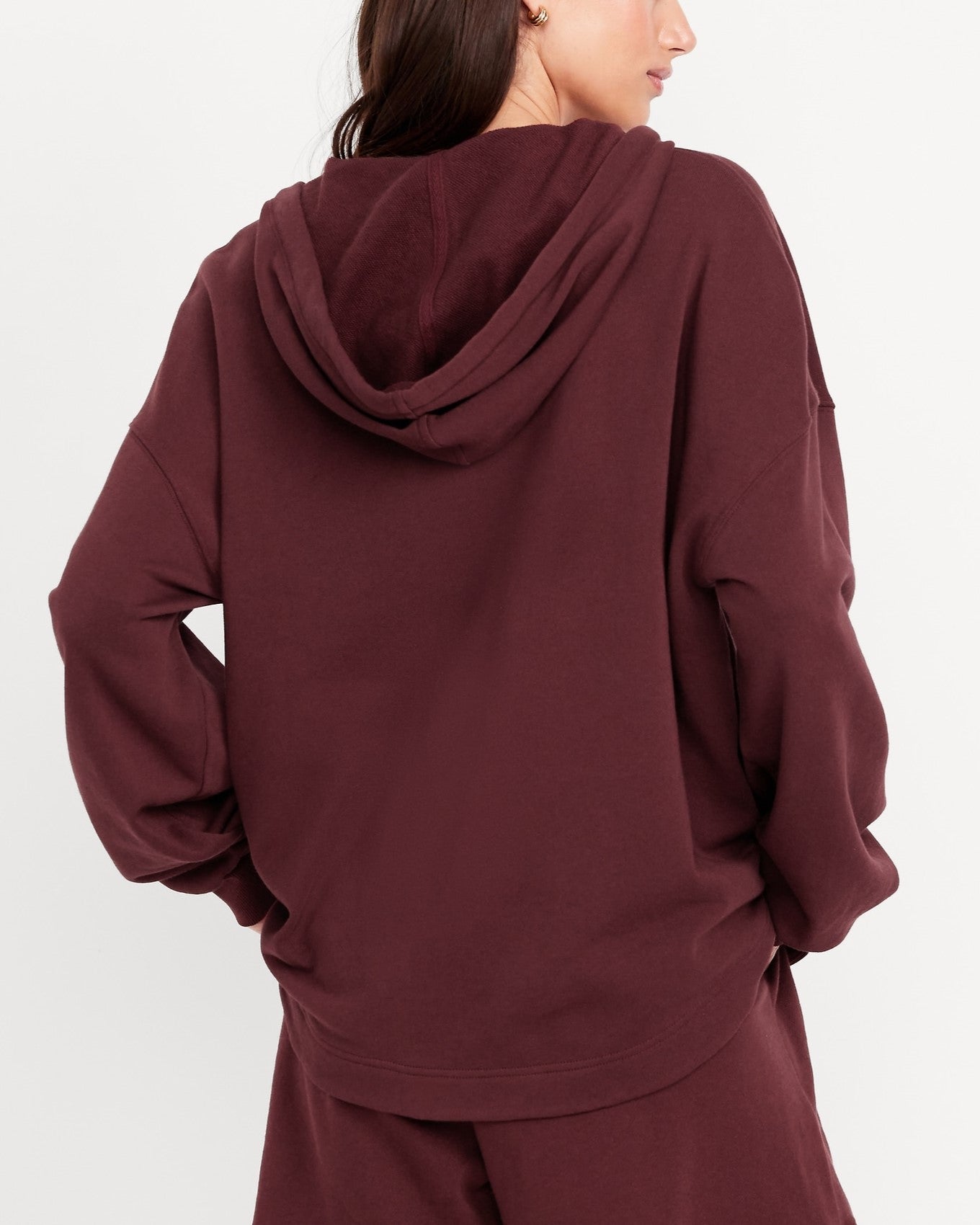 Oversized Drawstring V-Neck Hoodie Shorts Two-Piece Set With Pockets (Buy 2 Free Shipping)