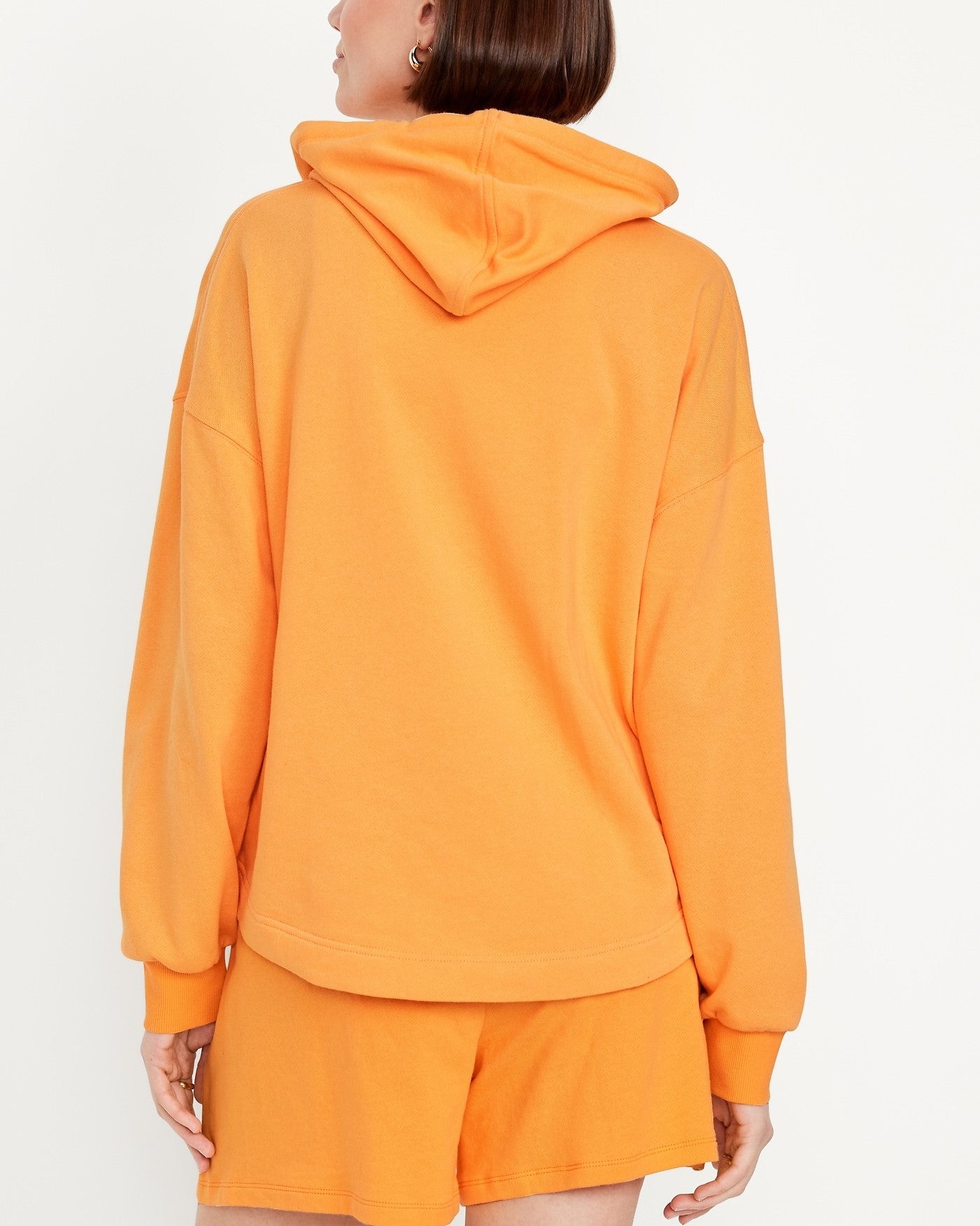 Oversized Drawstring V-Neck Hoodie Shorts Two-Piece Set With Pockets (Buy 2 Free Shipping)