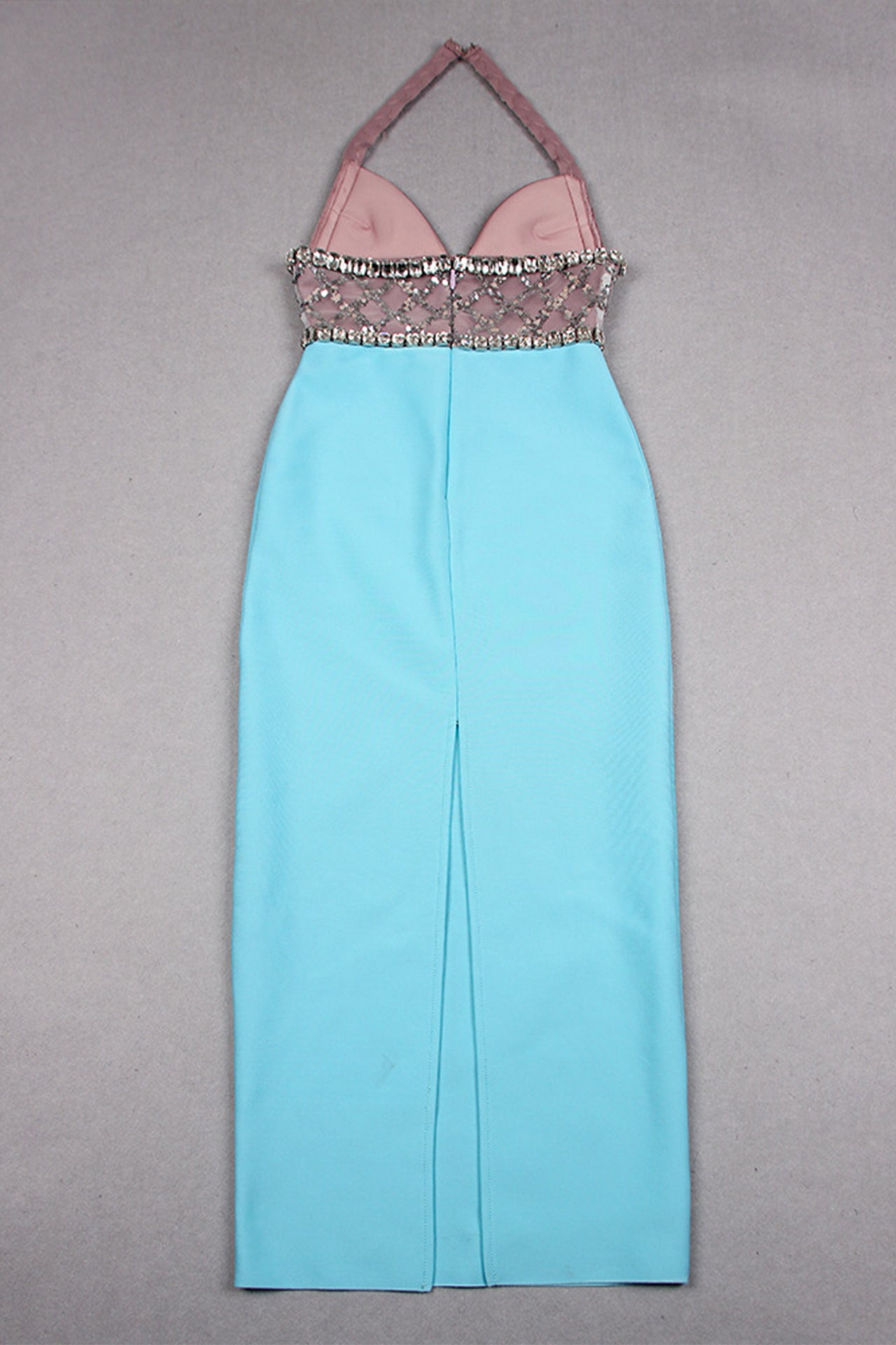 Paloma Halterneck Rhinestone Midi Dress