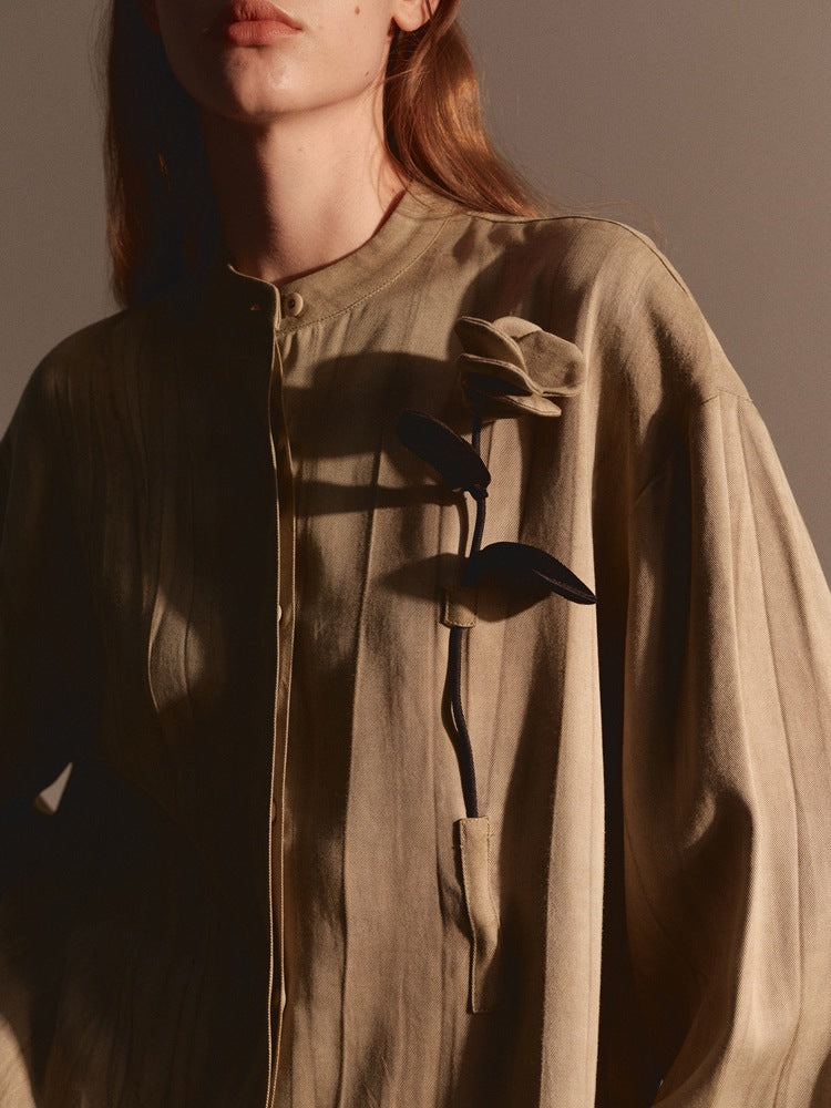 Lazy Style Solid Color Long Sleeve Top