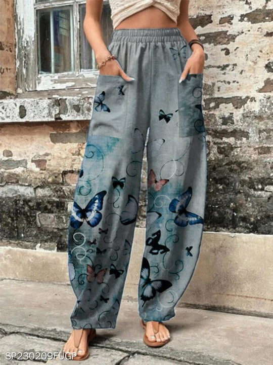 Comfort Loose Printed Trousers