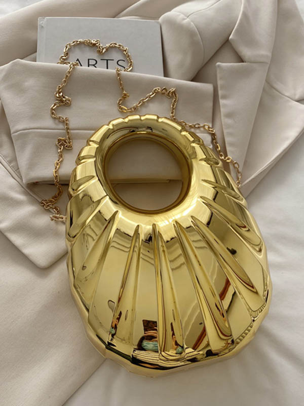 Chains Geometric Zipper Crossbody Bags Handbags