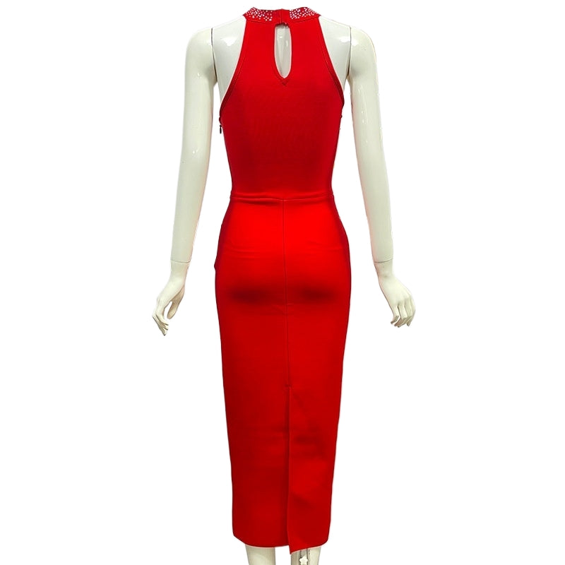 New Bandagedress women's halter rhinestone elegant bandage one-piece dress evening dress